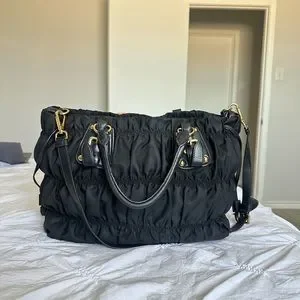 Prada | Bags | Pradatessuto Gaufre Satchel Nylon Bag | Poshmark